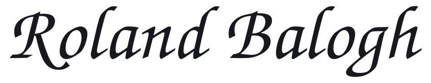 Roland Balogh — handwritten signature