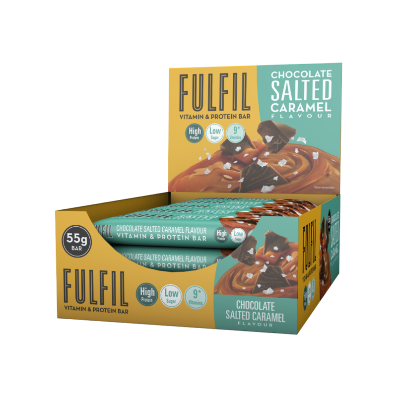 FULFIL Chocolate Salted Caramel Vitamin and Protein Bar pack