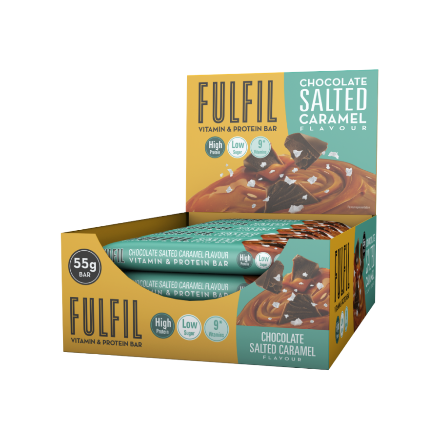 FULFIL Chocolate Salted Caramel Vitamin and Protein Bar pack